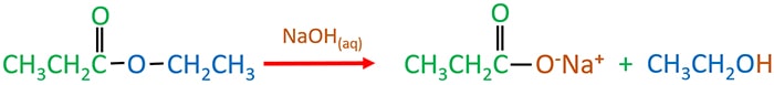 Ethyl propanoate alkaline hydrolysis